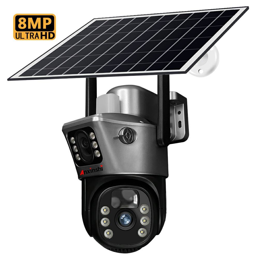 Revolutionary 8MP 4G Dual Lens Wireless Solar CCTV Camera with Motion Detection and Automatic Human Tracking